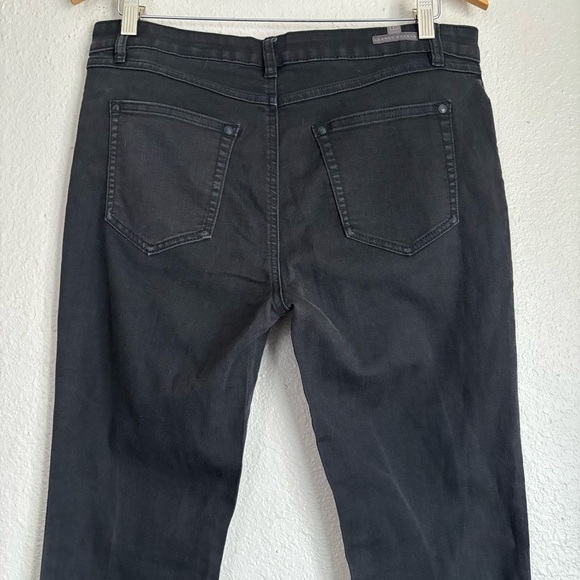 LC Lauren Conrad High Rise Waist Flare Jeans Size 12 Black - Picture 4 of 8